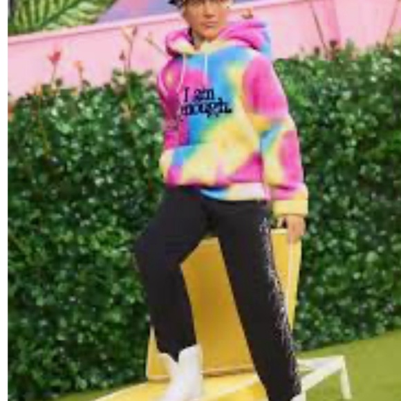 Barbie Mattel Creations I Am Kenough Fleece Tie Dye Hoodie - Picture 4 of 12